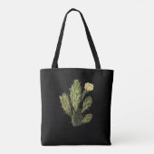 Cactus Flower  Drawing Black Canvas tas (Achterkant)