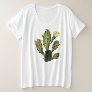 Cactus Flower  Drawing Plus-Size T-Shirt