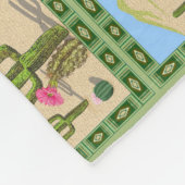 Cactus Flower Fleece Deken (Hoek)