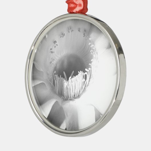 Cactus Flower in Black and White #succulent Metalen Ornament (Links)