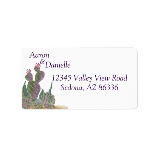 Cactus Flower Return Address Label (Voorkant)
