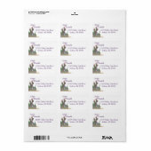 Cactus Flower Return Address Label (Full Sheet)