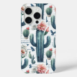 Cactus Flowers iPhone 15 Pro Case