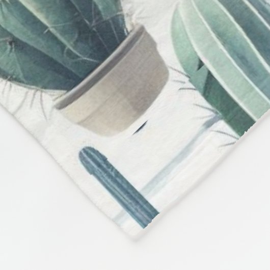 Cactus Flowers Fleece Deken (Hoek)