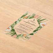 Cactus Flowers Frame Confirmation  Acryl Uitnodigingen (Laagn)