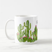 Cactus Flowers Green Pink Text Desert Keepomwille  Koffiemok (Links)