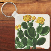  Cactus Flowers, Succulent Cacti-Planten Sleutelhanger (Voorkant)