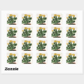  Cactus Flowers, Succulent Cacti-Planten Vierkante Sticker (Vel)