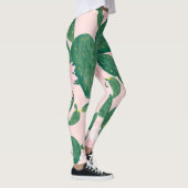 Cactus Flowers: Waterverf schilderij Leggings (Rechts)