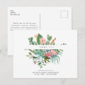 Cactus Funeral Loss Life Merci Carte postale (Devant / Derrière)