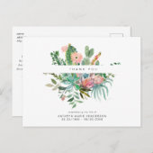 Cactus Funeral Loss of Life Dank u Briefkaart (Voorkant / Achterkant)