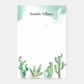 Cactus Garden gepersonaliseerd monogram Post-it® Notes (Voorkant)