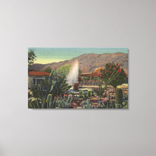 Cactus Garden, Palm Springs Hotel Canvas Afdruk