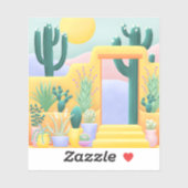Cactus Garden Succulents Western woestijnlandschap Sticker (Vel)