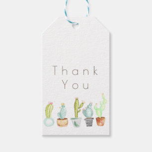 Cactus Garden   Waterverf Hartelijk dank Cadeaulabel