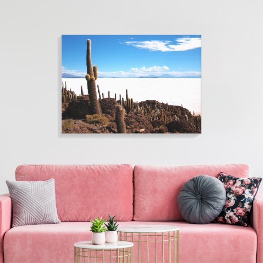 Cactus géant sur la toile Salar de Uyuni (Insitu(Salon))