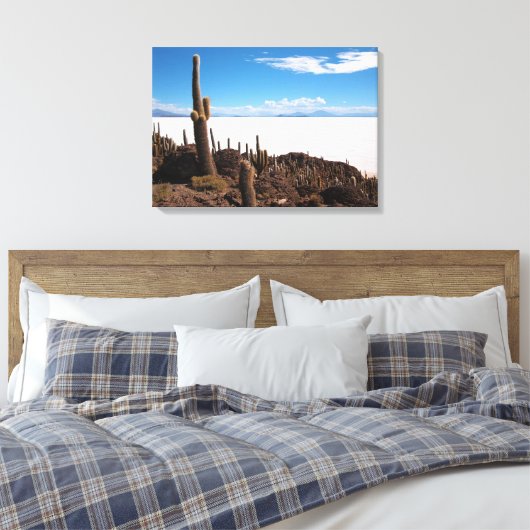 Cactus géant sur la toile Salar de Uyuni (Insitu(Chambre))