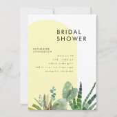 Cactus geel geometrisch Vrijgezellenfeest Kaart (Voorkant)