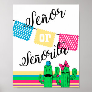 Cactus Genre Revester Poster Senor o Senorita mign