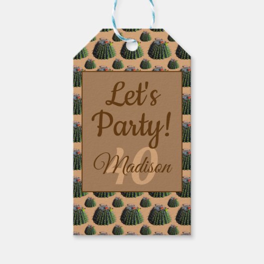 Cactus Gift Labels Cadeaulabel (Voorkant)