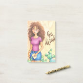 Cactus Girl is aardig Post-it® Notes (Op bureau)