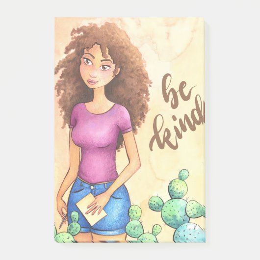 Cactus Girl is aardig Post-it® Notes (Voorkant)