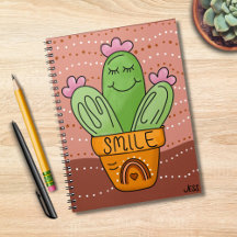 Cactus Glimlach Boho Regenboog Kleuren Gelukkig Sc