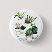 Cactus Go Green Ronde Button 3,2 Cm (Voorkant)