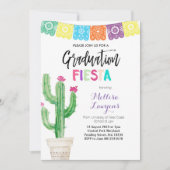 Cactus Graduation Party Fiesta Invitation (Devant)