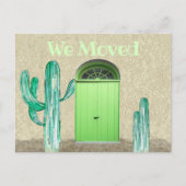 Cactus Groene Deur We hebben de aankondiging verpl Briefkaart (Voorkant)