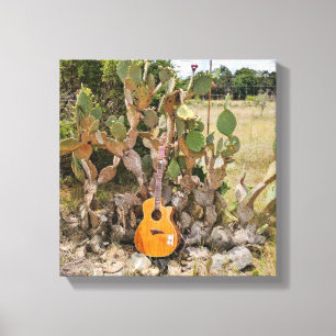 Cactus Guitar Canvas Afdruk