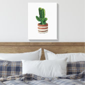 Cactus Hand-getrokken Potlood Crayon Art Canvas Pr (Insitu (Slaapkamer))