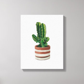 Cactus Hand-getrokken Potlood Crayon Art Canvas Pr