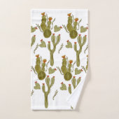 Cactus Hand Painted Waterverf Greenery Pattern Bad Handdoek (Handdoek)
