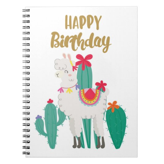 Cactus Happy Birthday Notitieboek (Voorkant)
