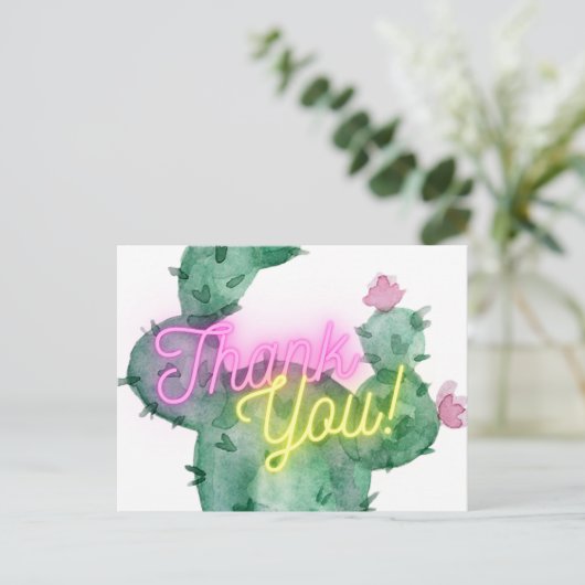 Cactus Hartelijk dank Briefkaart (Staand voorkant)