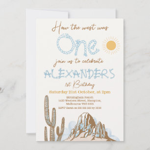  Cactus Hoe het Westen een 1e verjaardag was Kaart