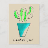 Cactus houdt van Mexicaanse woestijn schattige ill Briefkaart (Voorkant)