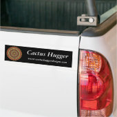 Cactus Hugger Bumpersticker met Barrel Cactus 1 (Op Truck)