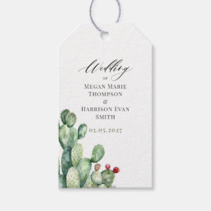 Cactus Huwelijk Cadeaubijsluiters Cadeaulabel