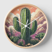 Cactus in de bewolkte woestijn (Voorkant)