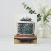 Cactus in de Container van het Kat door Succulent Briefkaart (Staand voorkant)