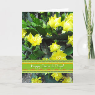 Cactus in Full Bloom Cinco de Mayo Kaart