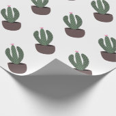 Cactus in pot cadeaupapier (Hoek)
