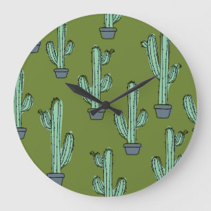 Cactus in Pot Illustratie Grote Klok