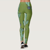 Cactus in Pot Illustratie Leggings (Achterkant)