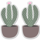 Cactus in pot sticker (Voorkant)
