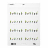 Cactus in potten etiket (Full Sheet)