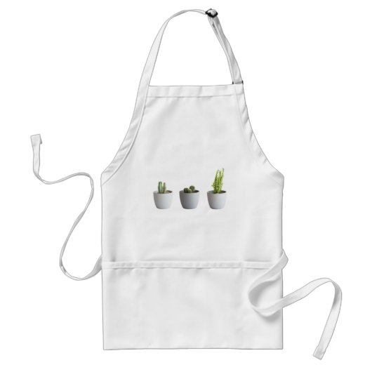 Cactus in potten standaard schort (Voorkant)