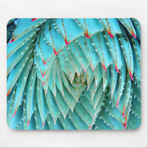 Cactus in Red en Aqua Natuur Fine Art Muismat